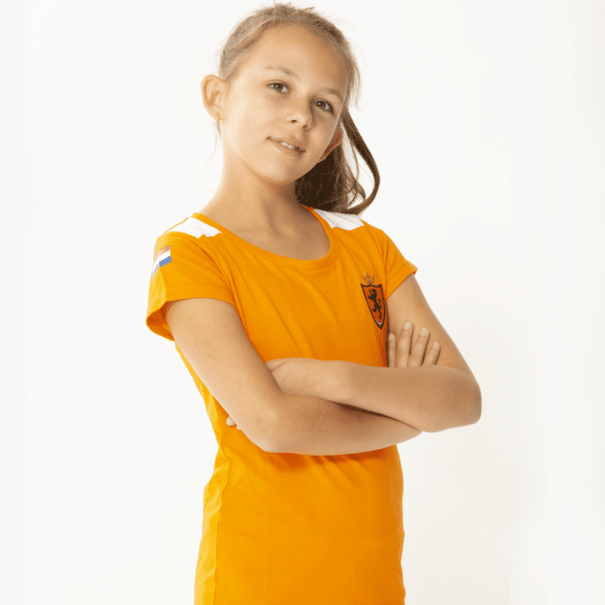 Oranje meisjes t-shirt voor