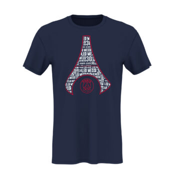 PSG Messi 'Eiffel' t-shirt navy voorzijde