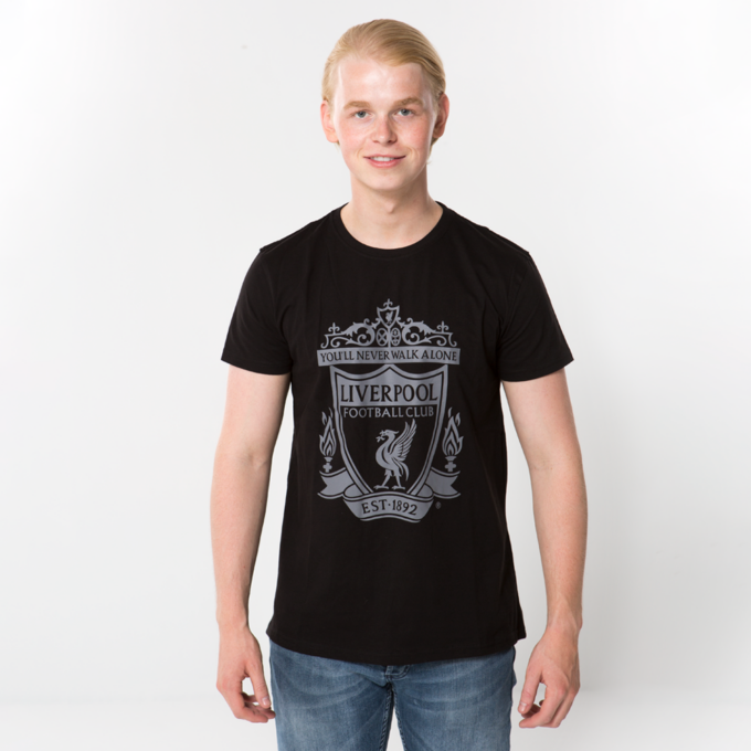 Liverpool FC logo t-shirt zwart