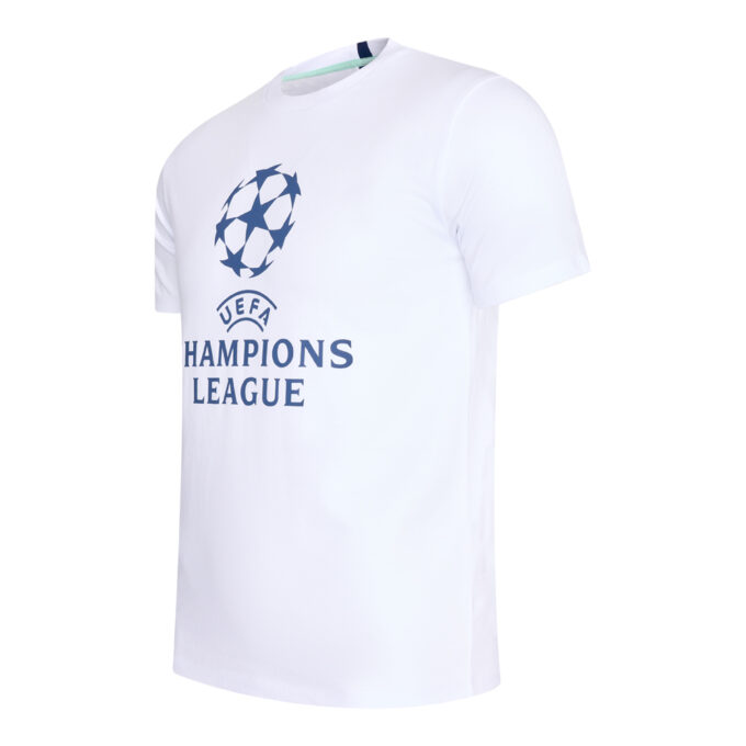 Champions League logo t-shirt senior wit zijkant