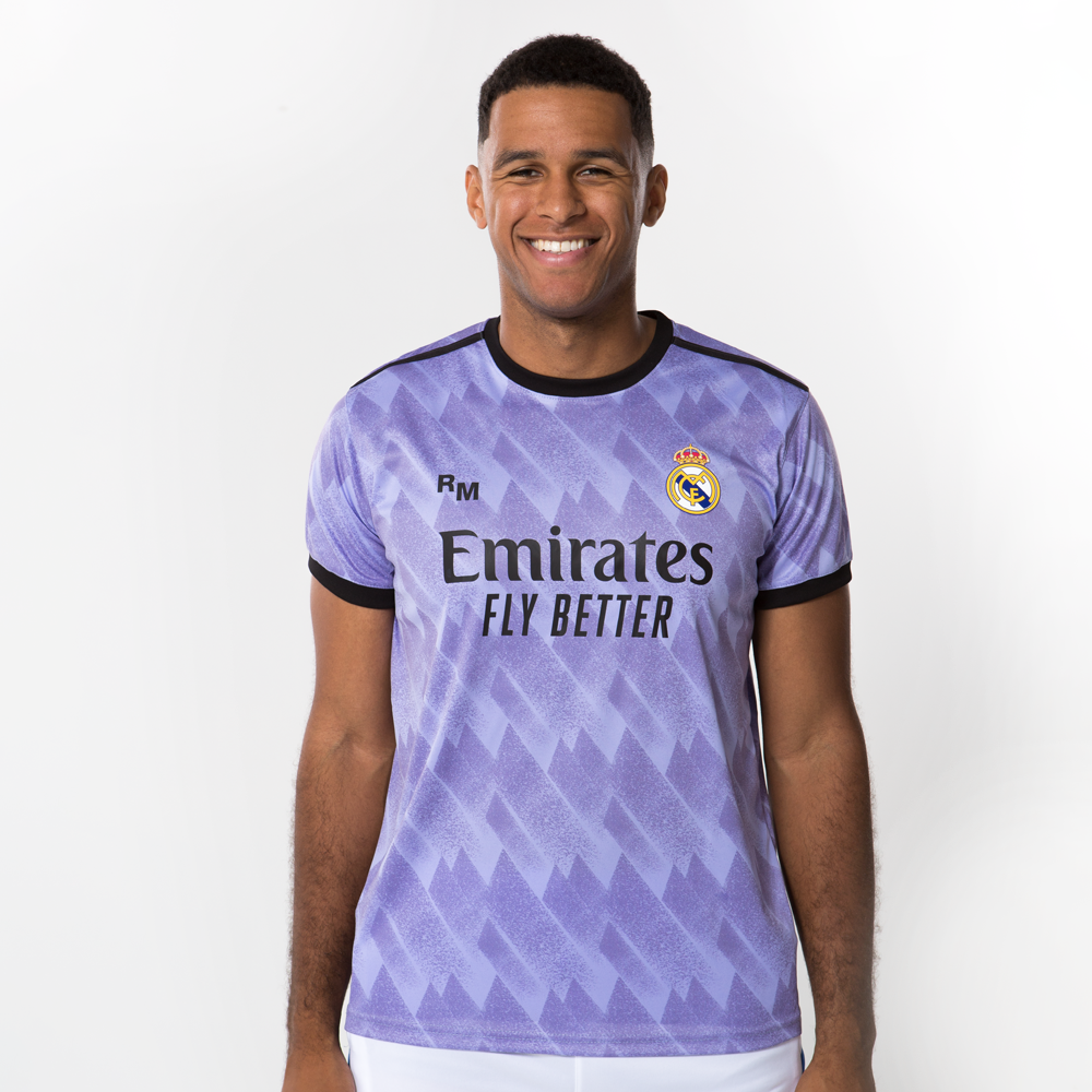 Bedrijfsomschrijving Spuug uit Onderscheid Real Madrid uit shirt heren 22/23 | Officiële merchandise