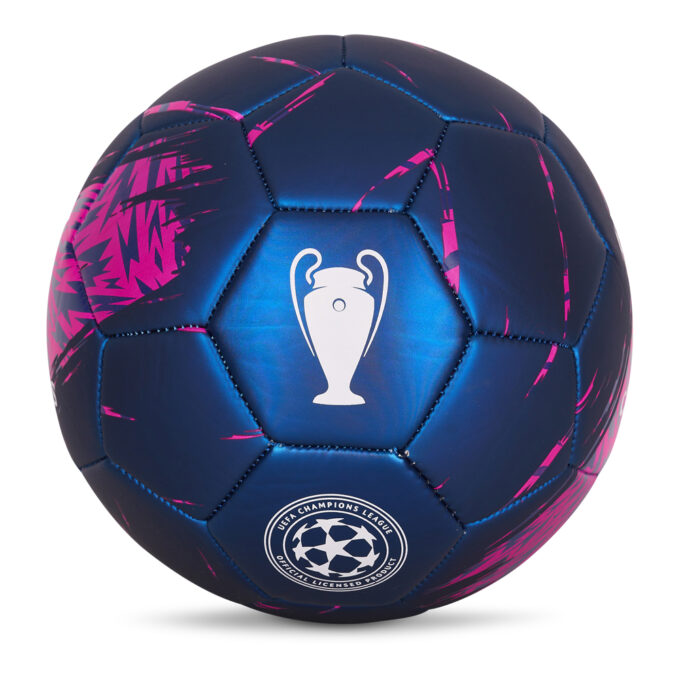 Champions League voetbal metallic blue zijkant