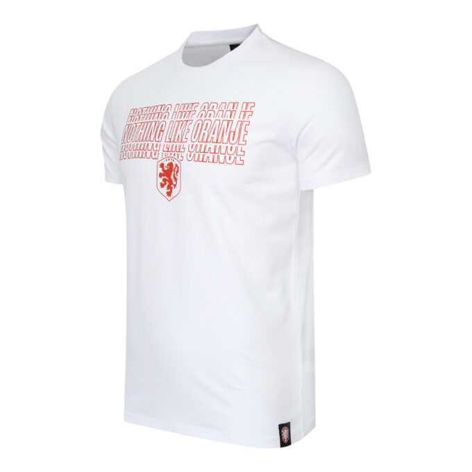 KNVB T-shirt Nothing like Oranje - Wit