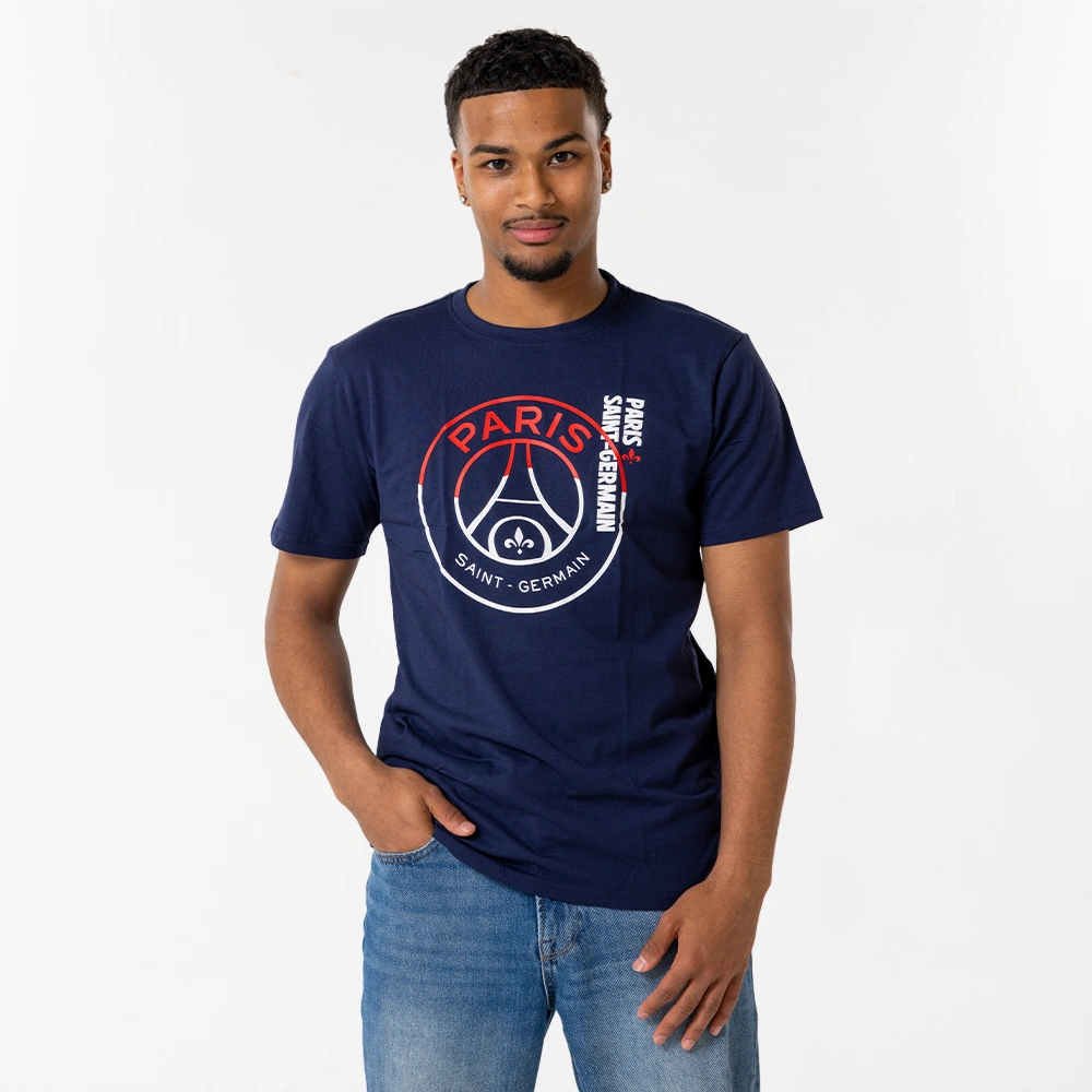 PSG lifestyle t shirt blauw model 1