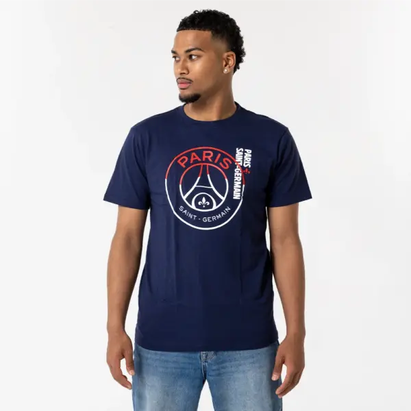 PSG lifestyle t shirt blauw model 2