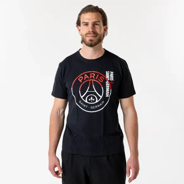 PSG gradient logo t-shirt heren zwart