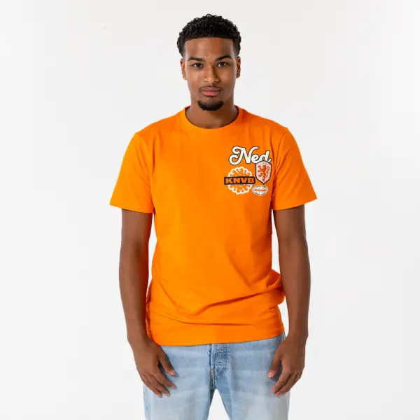 Nederlands elftal badge T-shirt oranje