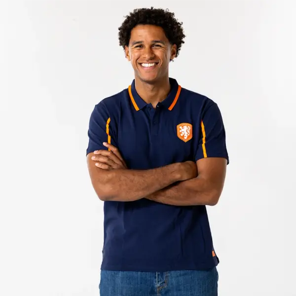 Nederlands elftal logo polo navy blue