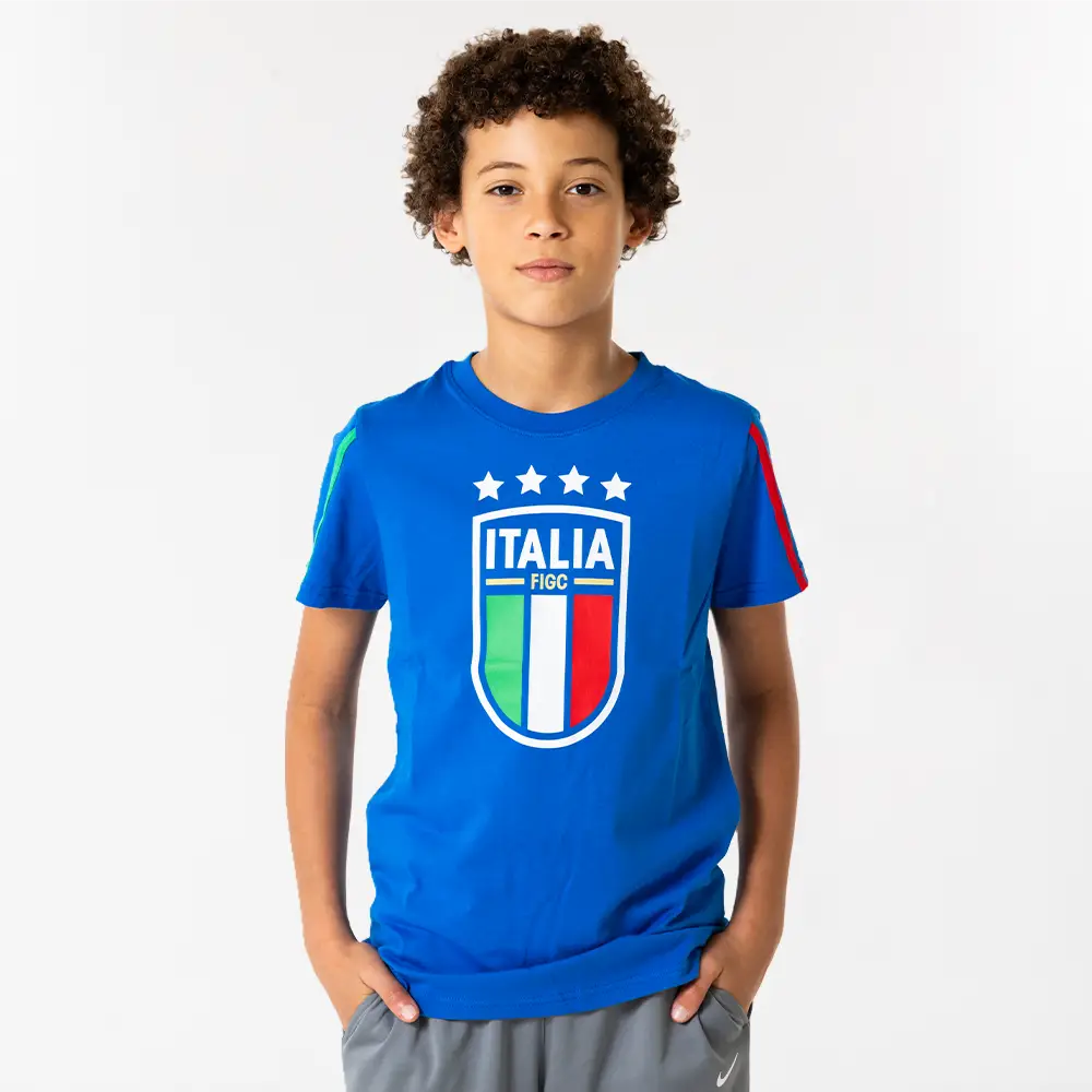 Italie big logo t shirt kids model 1