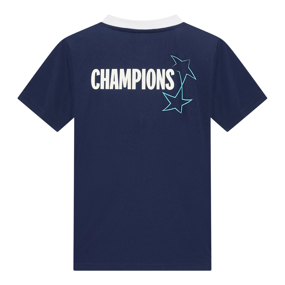 Champions league tenue strepen achterkant