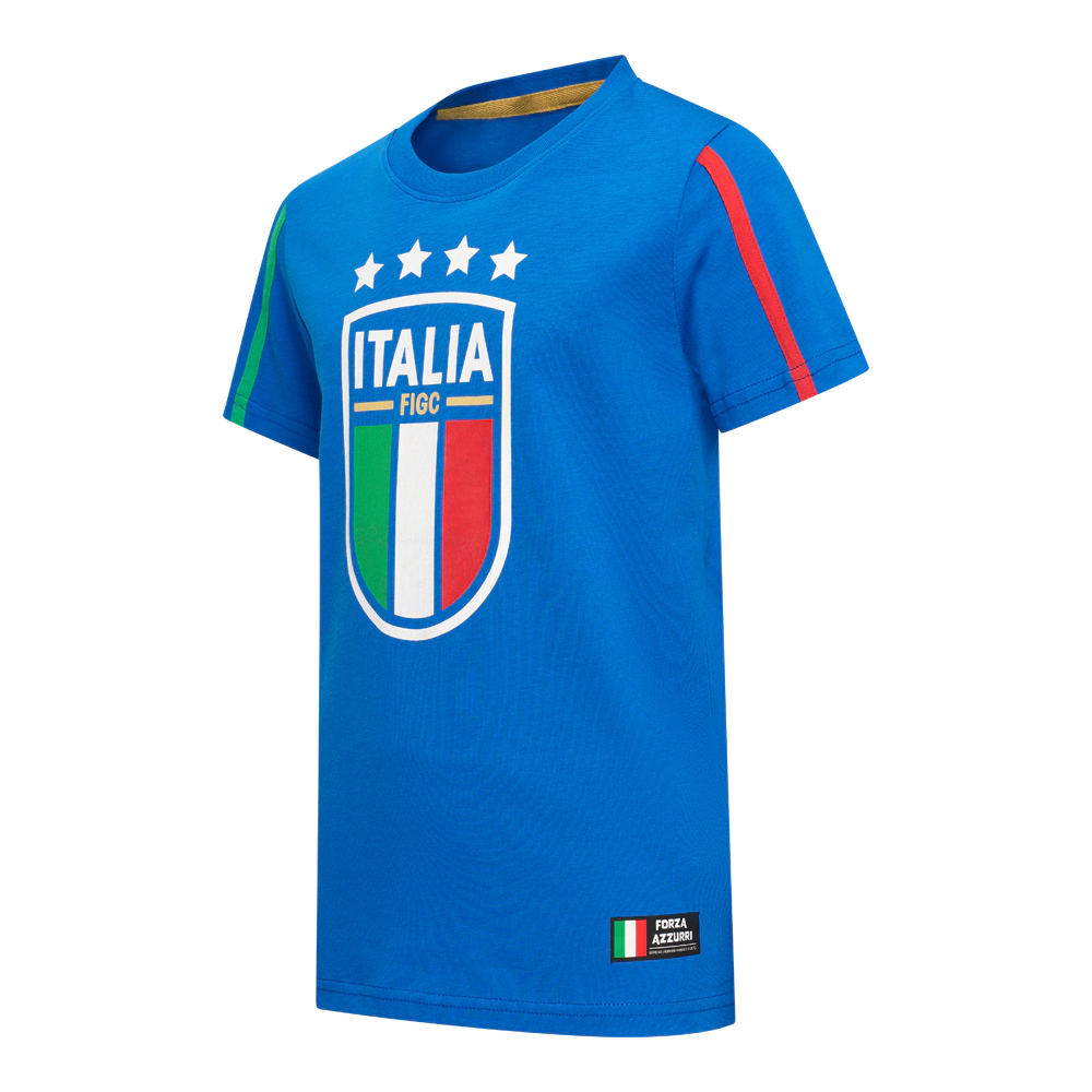 Italiaans elftal big logo kids t-shirt schuin