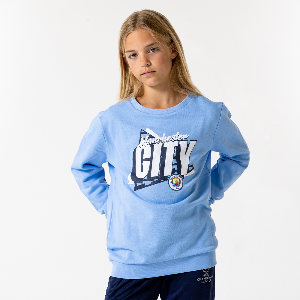 Mancity trui kids voorkant model 1