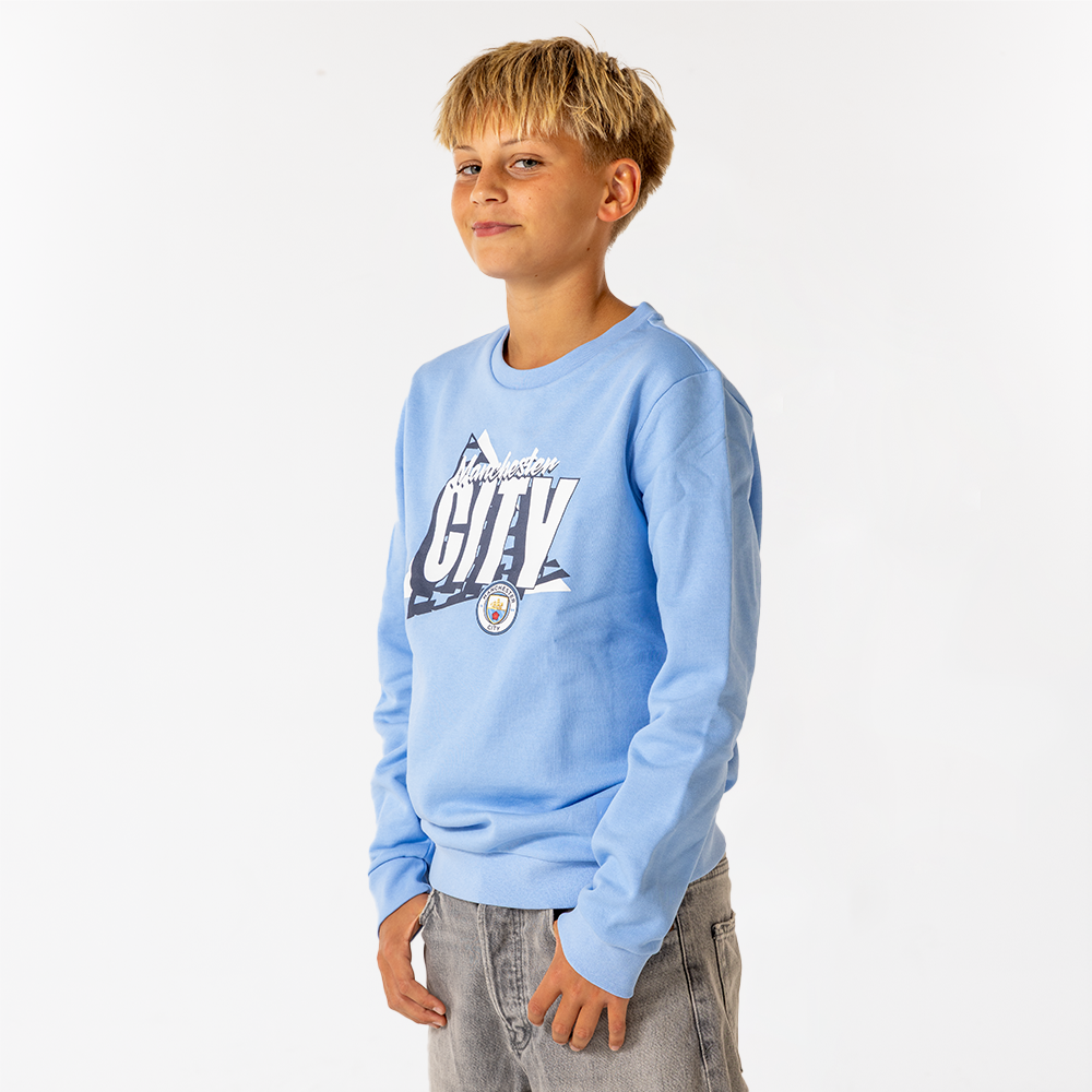 Mancity trui kids voorkant model 2