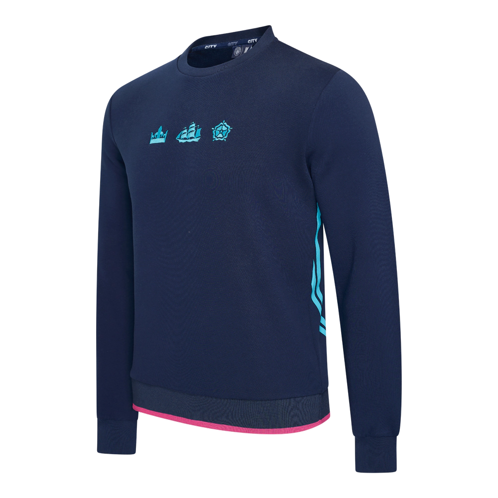 Manchester City big logo sweater voor schuin