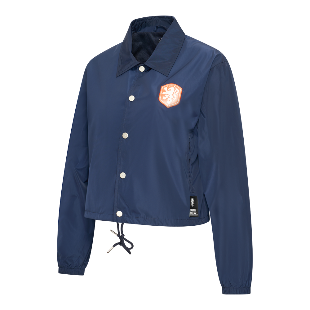 Nederlands elftal dames jacket crop logo navy blue zijkant