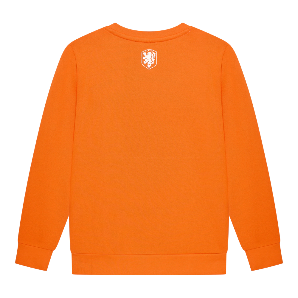 Nederlands Elftal kids Sweater Big Logo Oranje Achterkant