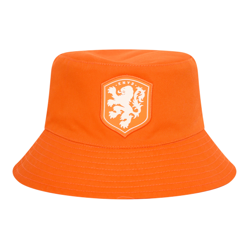 Nederland bucket hat oranje KNVB logo voorkant reversible