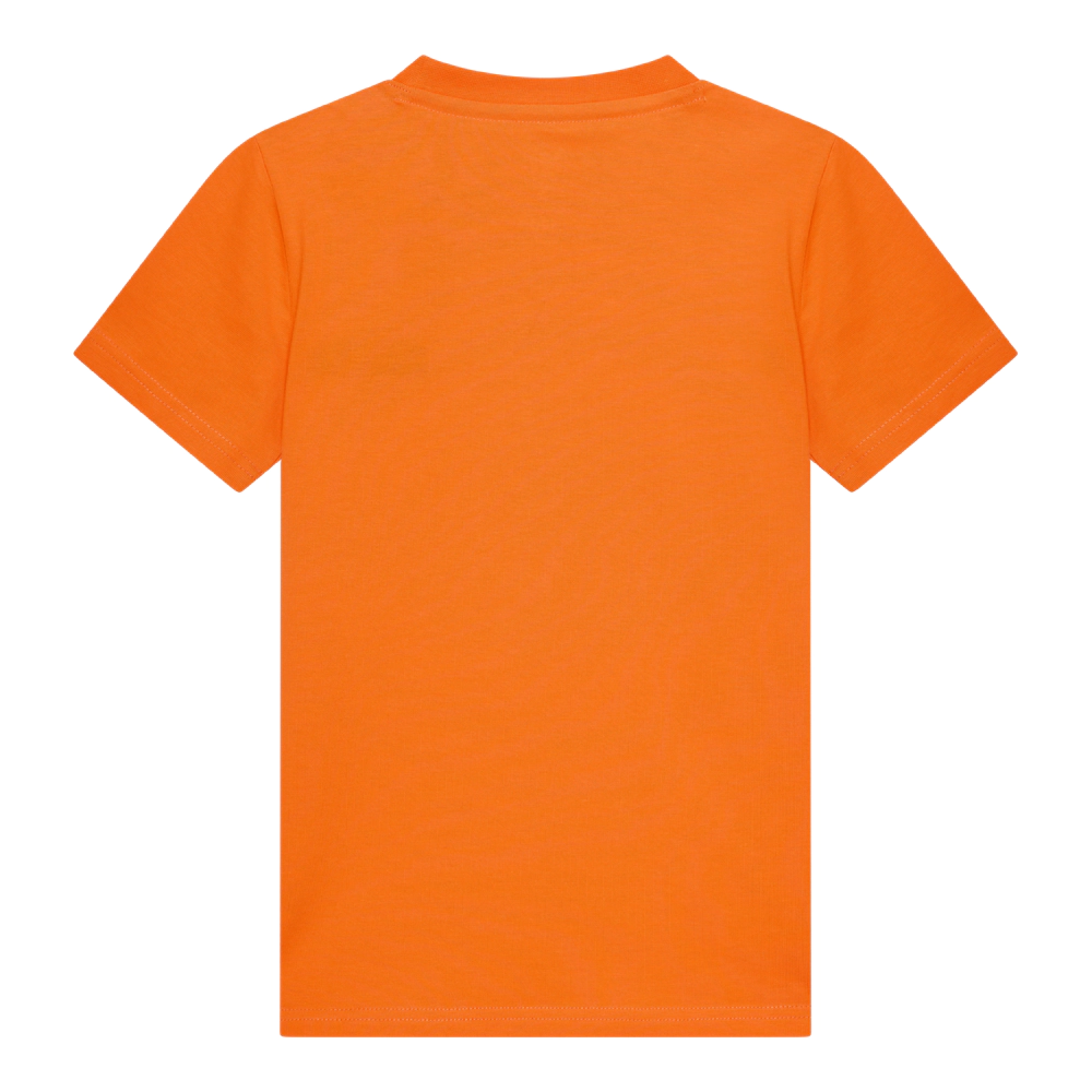 Nederlands elftal logo T-shirt oranje kids Achterkant