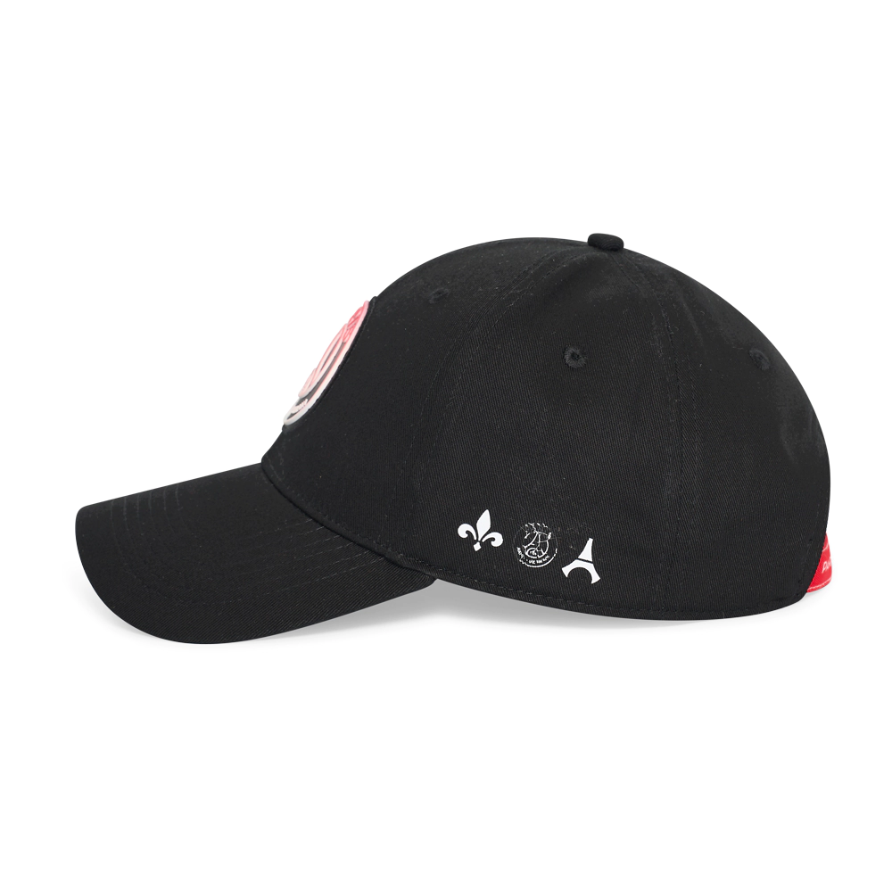 PSG gradient logo pet zwart zijkant