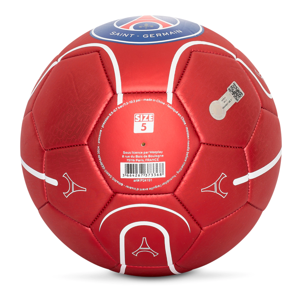 PSG metallic big logo voetbal rood onderzijde