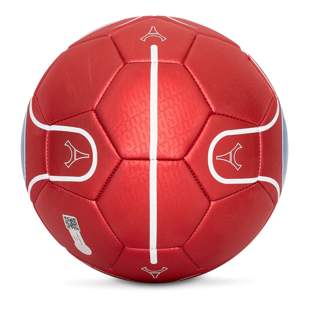 PSG metallic big logo voetbal rood zijkant