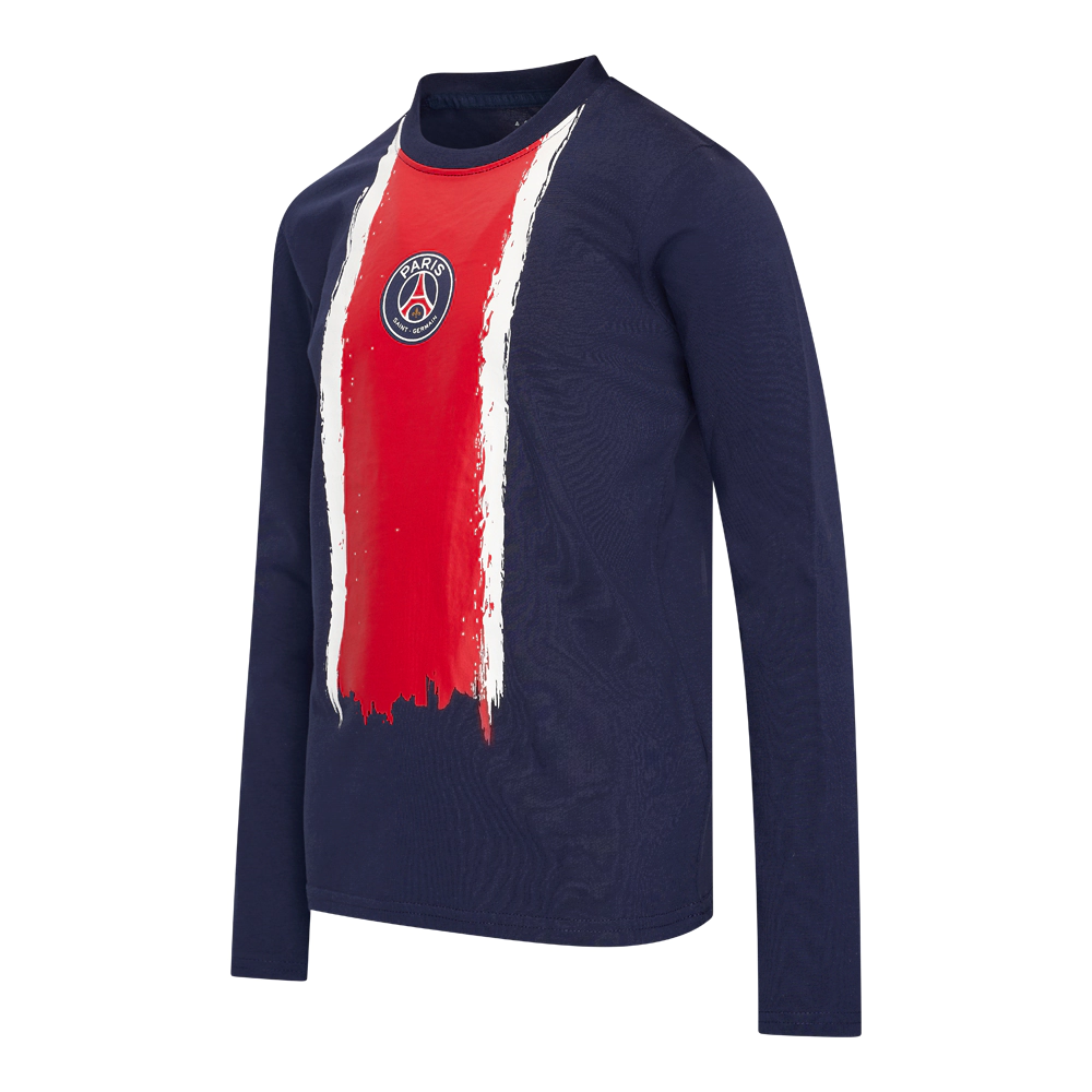PSG pyjama stripe kids shirt schuin