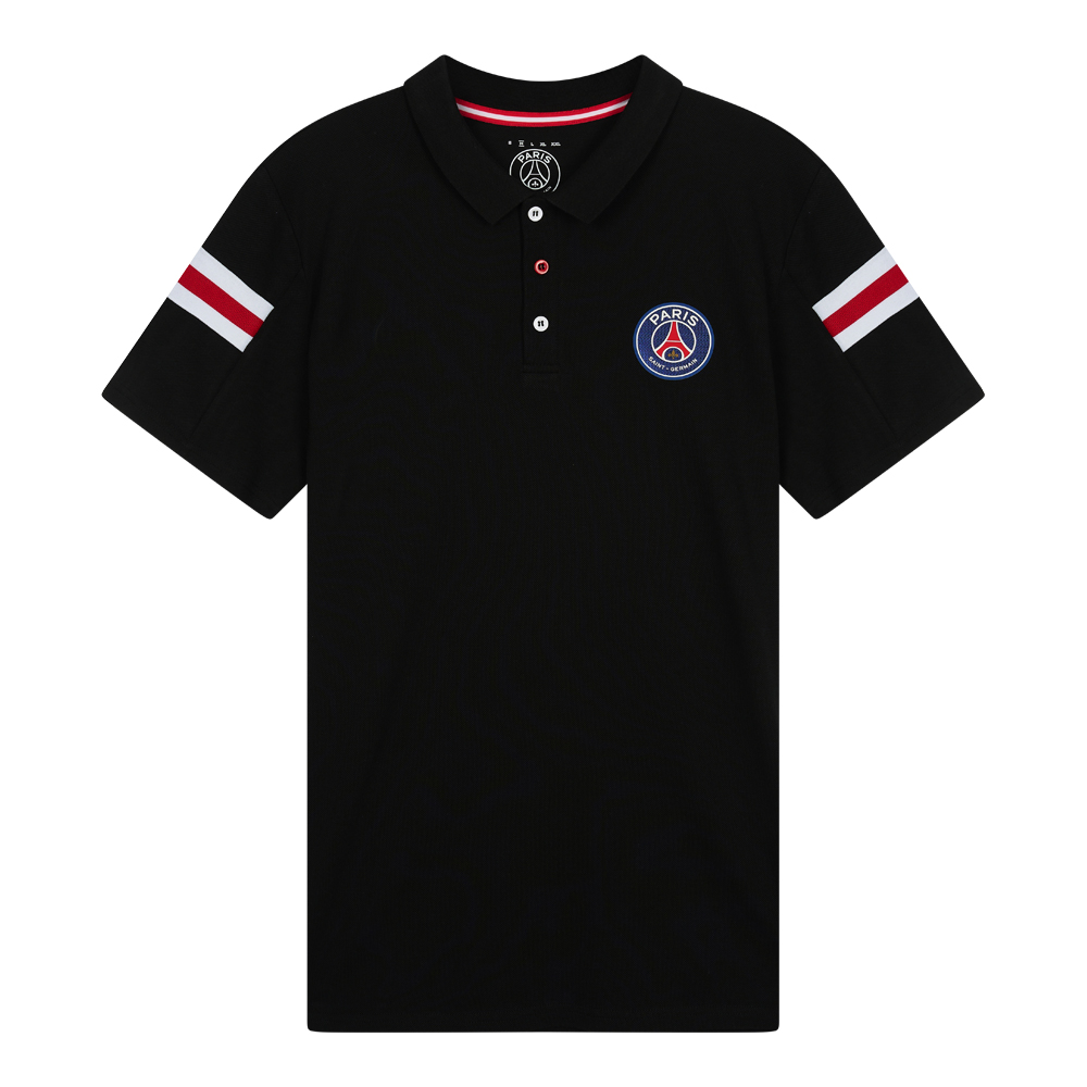 psg-polo-heren-zwart-voorkant