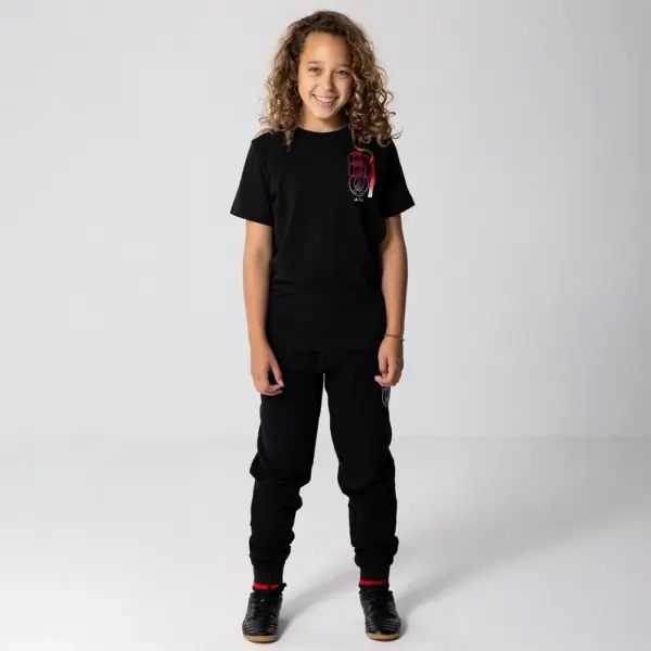 PSG triple logo trainingsbroek zwart kids