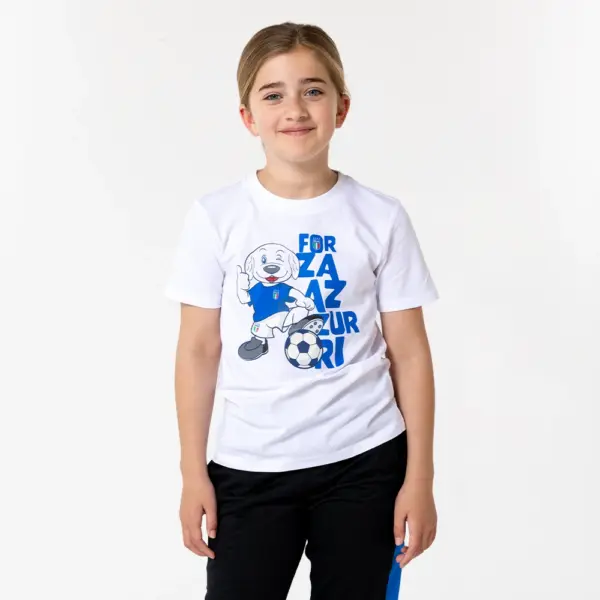 Italië T-shirt Mascotte wit