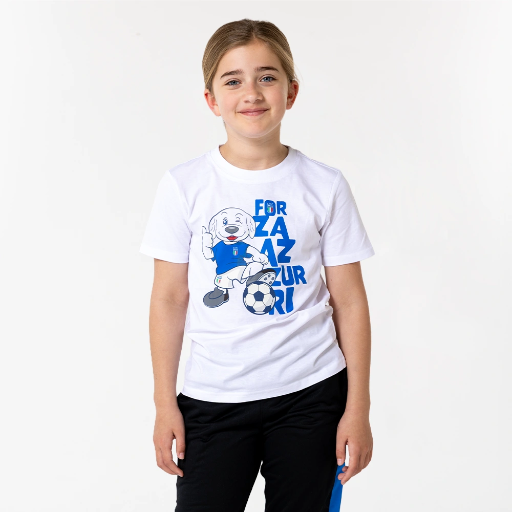 Italie t shirt wit macotte kids model 1