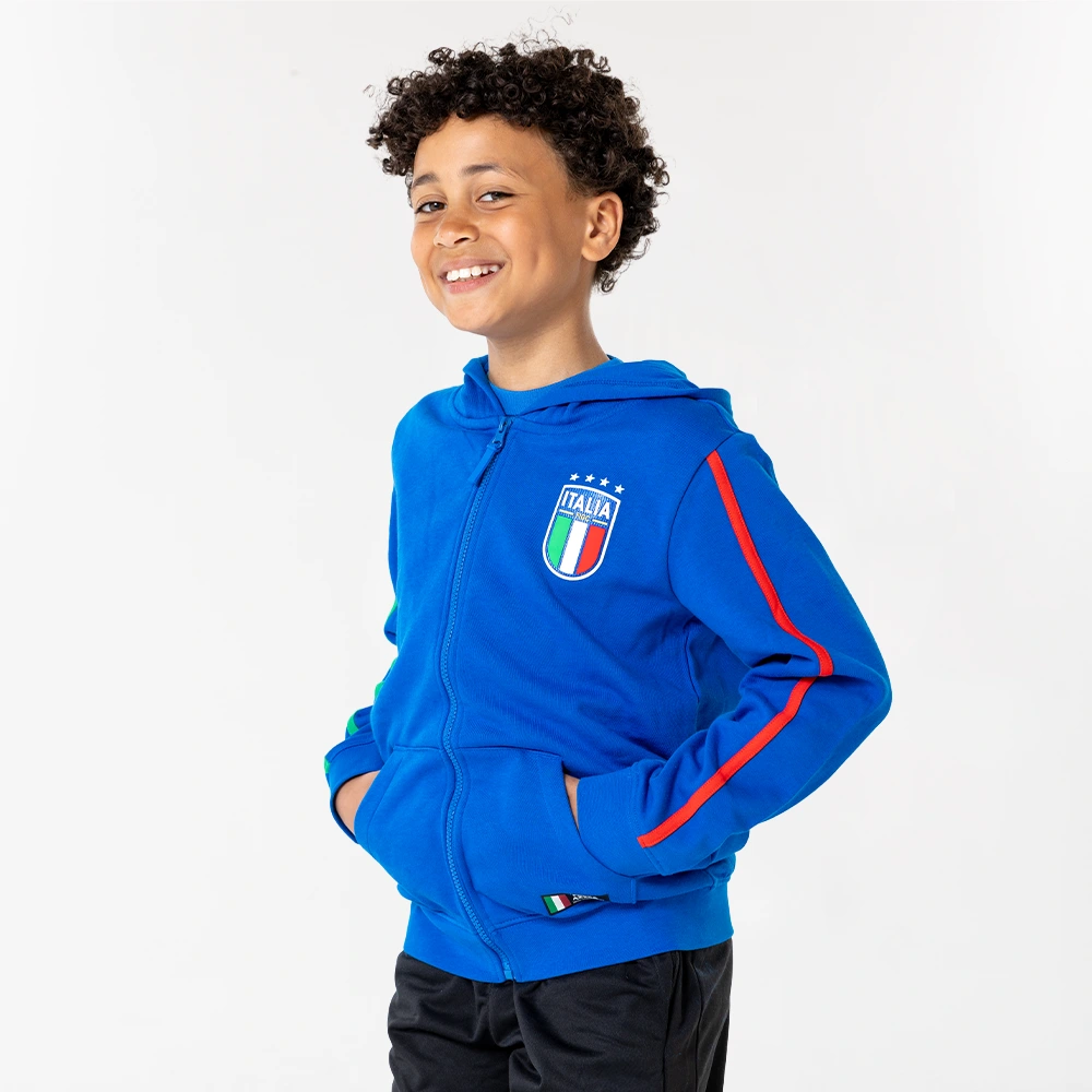 Italie hoodie rits kids model 2