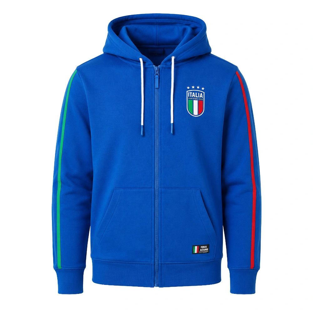 Italie hoodie rits voorkant