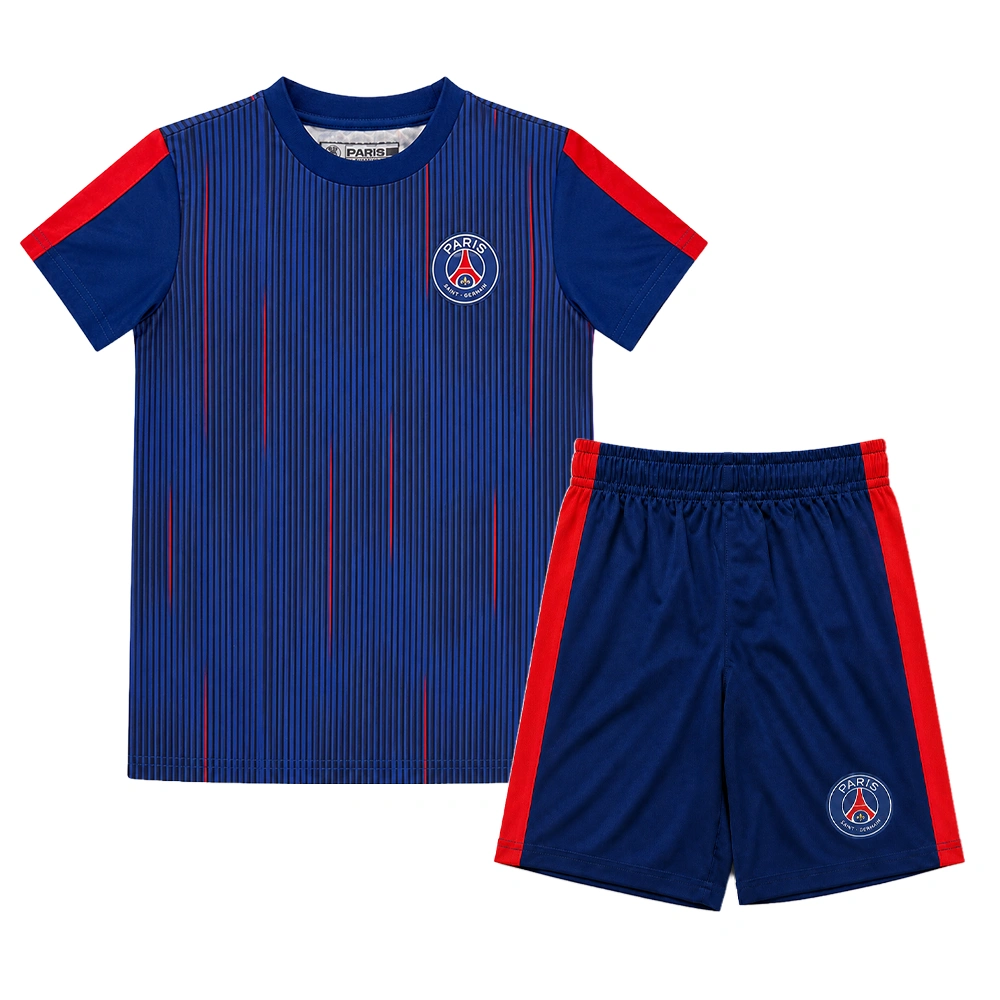 PSG voetbaltenue stripes plat